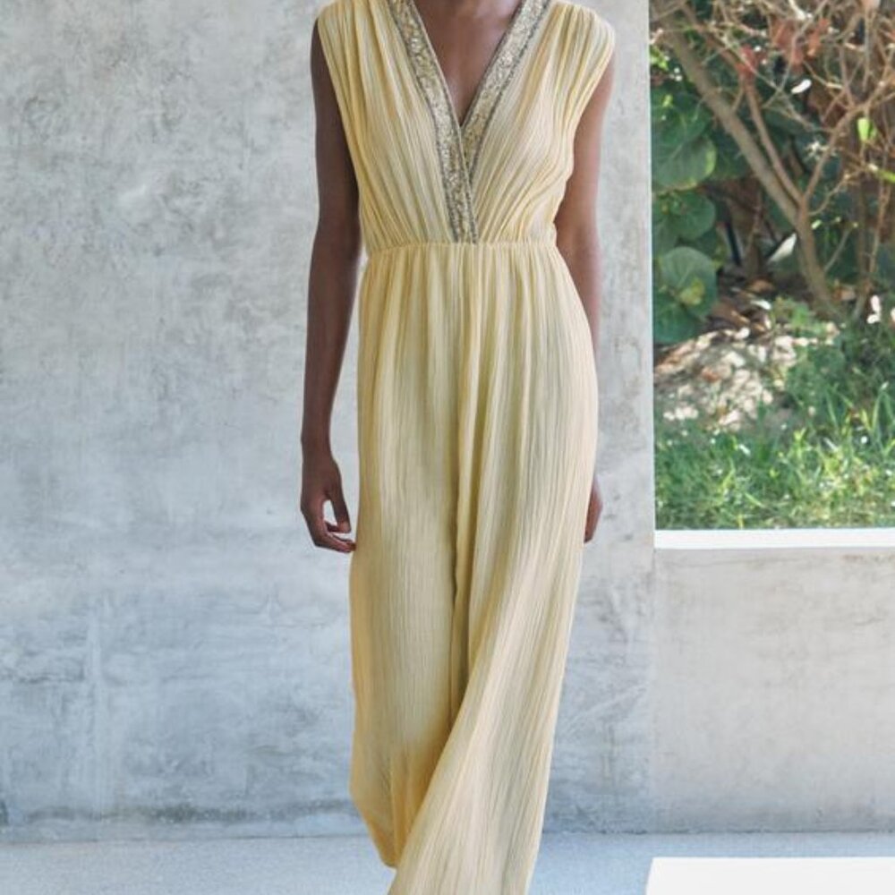 ZARA EMBROIDERED BEADED DRESS ZW COLLECTION - Picture 1 of 11